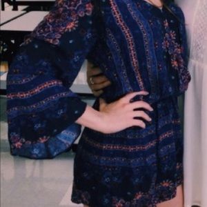 American Eagle Blue Romper